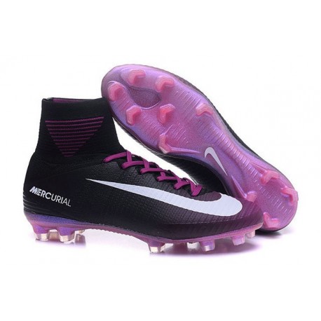 Crampons Football Nouveaux Nike Mercurial Superfly 5 FG Violet Noir Blanc
