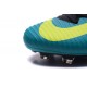 Crampons Football Nouveaux Nike Mercurial Superfly 5 FG Bleu Jaune