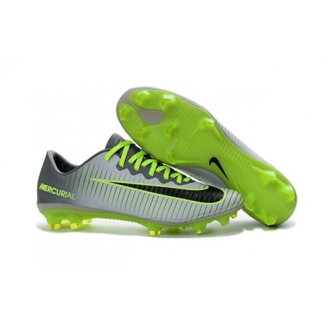 Nike Crampon Football Mercurial Vapor 11 FG ACC Gris Vert Noir