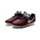 Nike Tiempo Legend 6 FG Cuir Chaussures Football Rouge Blanc