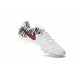 Nike Tiempo Legend 6 FG Cuir Chaussures Football Blanc Rouge