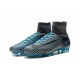 Nike Mercurial Superfly V FG Chaussure de Foot Homme Gris Noir Bleu
