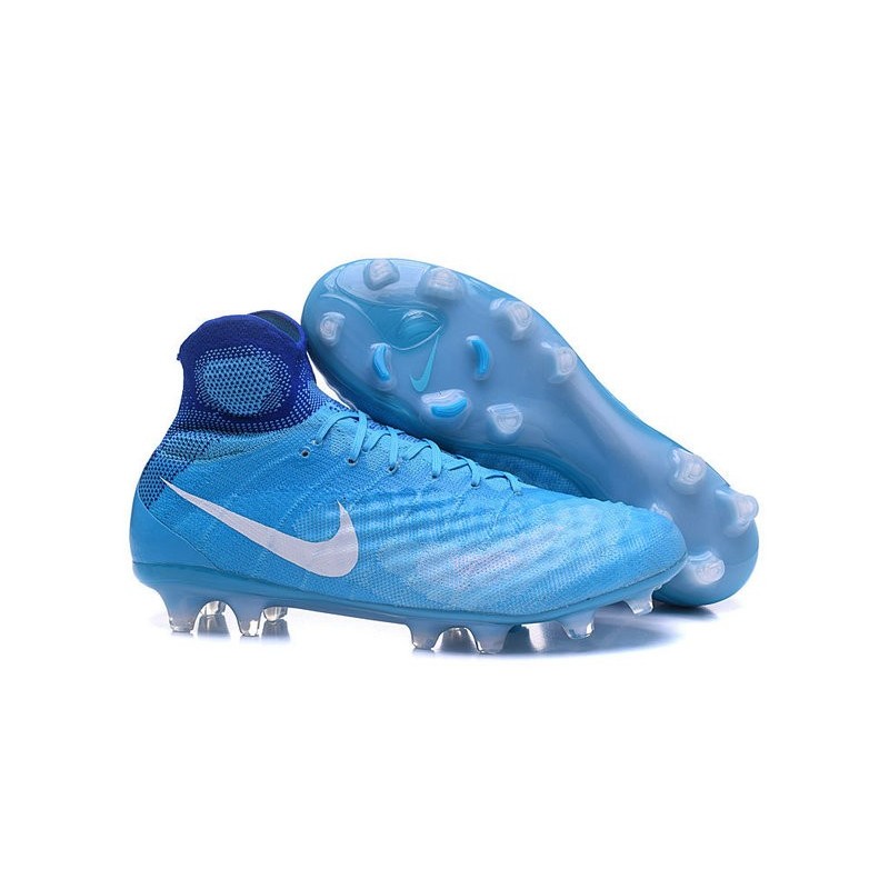 Alrededores Conmoción Guante Nike Magista Obra II FG Meilleur Crampon Football Bleu Blanc