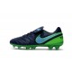 Nike Tiempo Legend 6 FG Cuir Chaussures Football Noir Vert