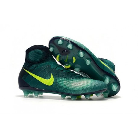 Chaussures de Foot Nouvelles Nike Magista Obra II FG Vert Jaune