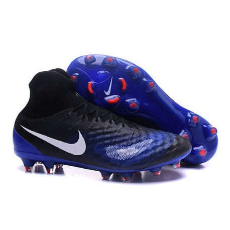 Chaussures de Foot Nouvelles Nike Magista Obra II FG Noir Bleu