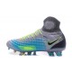 Chaussures de Foot Nouvelles Nike Magista Obra II FG Gris Bleu Noir