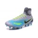 Chaussures de Foot Nouvelles Nike Magista Obra II FG Gris Bleu Noir