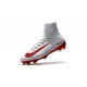 Nike Mercurial Superfly V FG Chaussure de Foot Homme Blanc Rouge