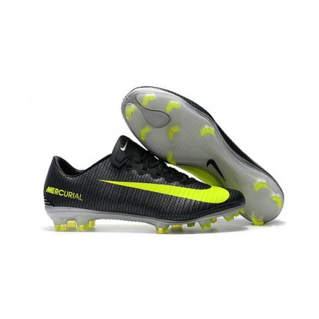 Nike Crampon Football Mercurial Vapor 11 CR7 FG ACC Noir Jaune