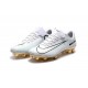 Nike Mercurial Vapor Vitórias XI CR7 FG Nouvelles Chaussures de Foot Blanc Or