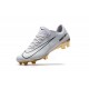 Nike Mercurial Vapor Vitórias XI CR7 FG Nouvelles Chaussures de Foot Blanc Or