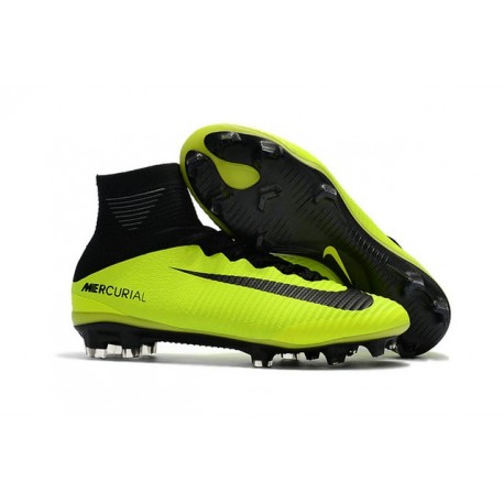 Nike Mercurial Superfly 5 FG ACC Nouvelles Chaussure de Foot Volt Noir