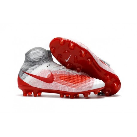 Nike Magista Obra II FG Nouveaux Chaussure de Foot Blanc Rouge