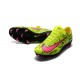 Nike Mercurial Vapor XI FG Nouvelles Chaussures de Foot Jaune Rose