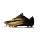 Nike Mercurial Vapor XI FG Nouvelles Chaussures de Foot Noir Or