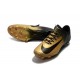 Nike Mercurial Vapor XI FG Nouvelles Chaussures de Foot Noir Or