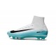 Nike Mercurial Superfly 5 FG ACC Nouvelles Chaussure de Foot Blanc Bleu Noir