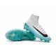 Nike Mercurial Superfly 5 FG ACC Nouvelles Chaussure de Foot Blanc Bleu Noir