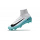 Nike Mercurial Superfly 5 FG ACC Nouvelles Chaussure de Foot Blanc Bleu Noir