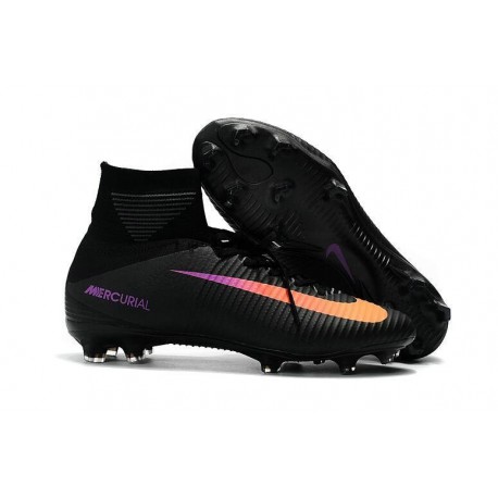 Nike Mercurial Superfly 5 FG ACC Nouvelles Chaussure de Foot Noir Orange