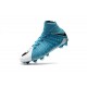 Chaussures Nouvel Nike Hypervenom Phantom III DF FG Bleu Blanc