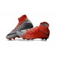 Chaussures Nouvel Nike Hypervenom Phantom III DF FG Rouge Gris