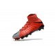 Chaussures Nouvel Nike Hypervenom Phantom III DF FG Rouge Gris