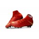 Chaussures Nouvel Nike Hypervenom Phantom III DF FG Rouge Or