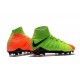 Chaussures Nouvel Nike Hypervenom Phantom III DF FG Vert Orange Noir