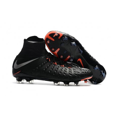 Chaussures Nouvel Nike Hypervenom Phantom III DF FG Noir Argent