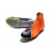 Chaussures Nouvel Nike Hypervenom Phantom III DF FG Orange Bleu