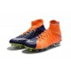 Chaussures Nouvel Nike Hypervenom Phantom III DF FG Orange Bleu