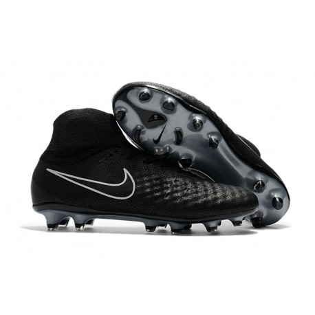 Nike Magista Obra II FG Nouveaux Chaussure de Foot Noir Argent