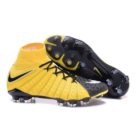 Crampons 2017 Nike Hypervenom Phantom III Dynamic Fit FG ACC Jaune Noir