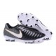 Chaussures de Football 2017 Nike Tiempo Legend VII FG ACC Noir Blanc