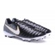 Chaussures de Football 2017 Nike Tiempo Legend VII FG ACC Noir Blanc