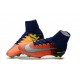 Nike Crampon Football 2017 Mercurial Superfly V FG Bleu Royal Chrome Carmin