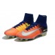 Nike Crampon Football 2017 Mercurial Superfly V FG Bleu Royal Chrome Carmin