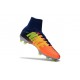 Nike Crampon Football 2017 Mercurial Superfly V FG Bleu Royal Chrome Carmin