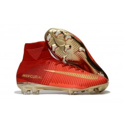 Nike Crampon Football 2017 Mercurial Superfly V CR7 FG Rouge Or