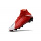 Chaussures Nouvel Nike Hypervenom Phantom III DF FG Rouge Blanc