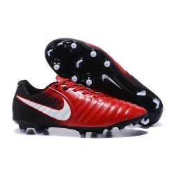 Chaussures de Football 2017 Nike Tiempo Legend VII FG ACC Rouge Blanc