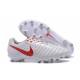 Chaussures de Football 2017 Nike Tiempo Legend VII FG ACC Blanc Rouge