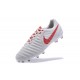 Chaussures de Football 2017 Nike Tiempo Legend VII FG ACC Blanc Rouge