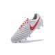 Chaussures de Football 2017 Nike Tiempo Legend VII FG ACC Blanc Rouge