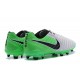 Nike Cuir Crampons Foot Tiempo Legend 7 FG Homme - Blanc Vert