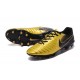 Nike Cuir Crampons Foot Tiempo Legend 7 FG Homme - Or Noir