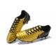 Nike Cuir Crampons Foot Tiempo Legend 7 FG Homme - Or Noir