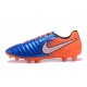 Nike Cuir Crampons Foot Tiempo Legend 7 FG Homme - Bleu Orange